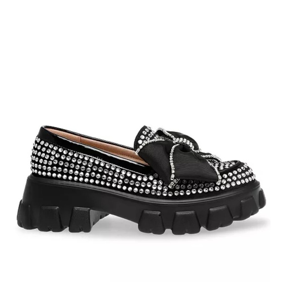 Betsey Johnson Women's Vincent Rhinestone Loafer Black Size 7.5 - Picture 5 of 7